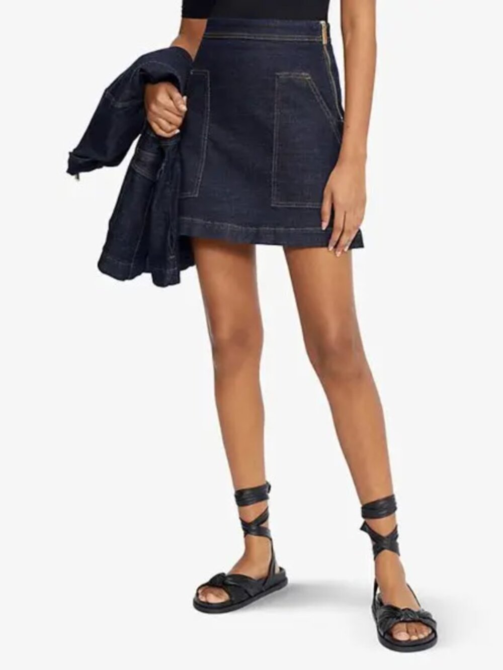 Ted Baker London Dark Wash denim mini skirt size 2 (US 6)